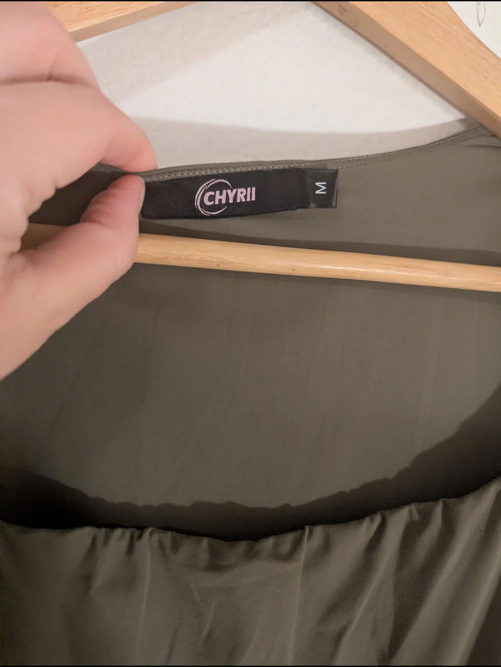 Olive Green Short Sleeve Square Neck Women's Dress - Picture 2 of 4